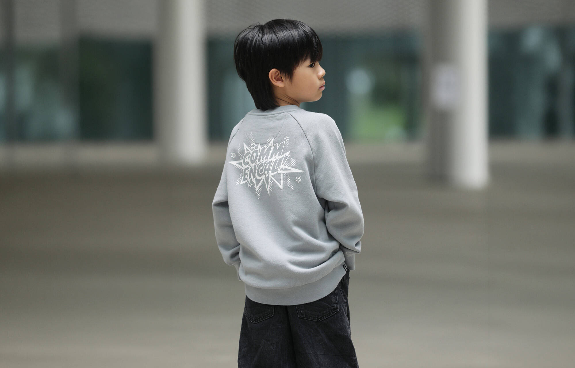 CREWNECK COMMENCAL KIDS CARTOON GREY image large number 3