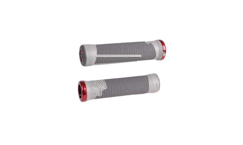 ODI AG2 LOCK-ON GRIPS GREY/RED