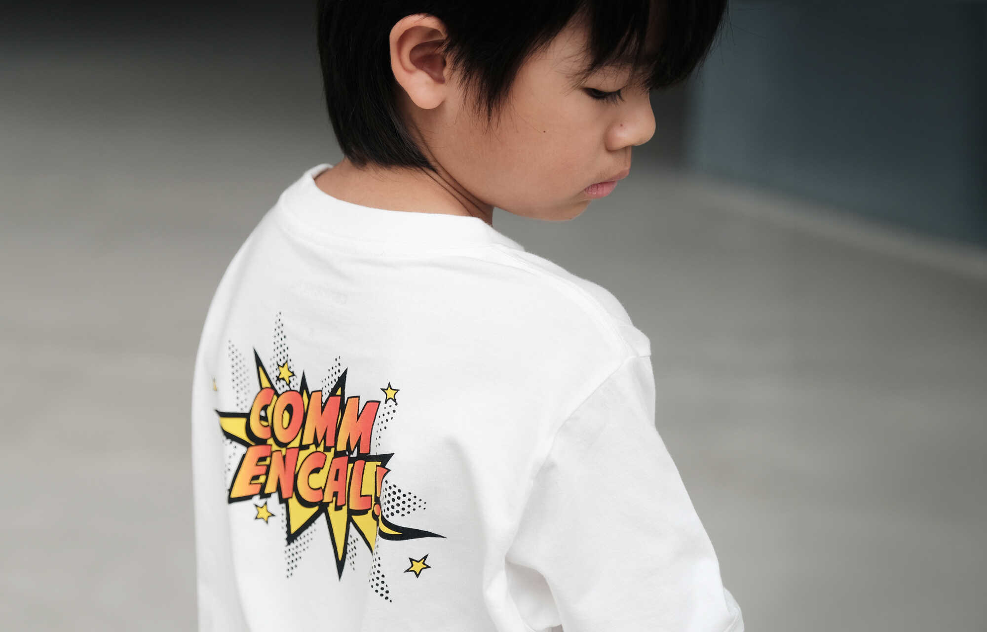 T-SHIRT COMMENCAL KIDS REGULAR FIT CARTOON GREIGE image large number 2