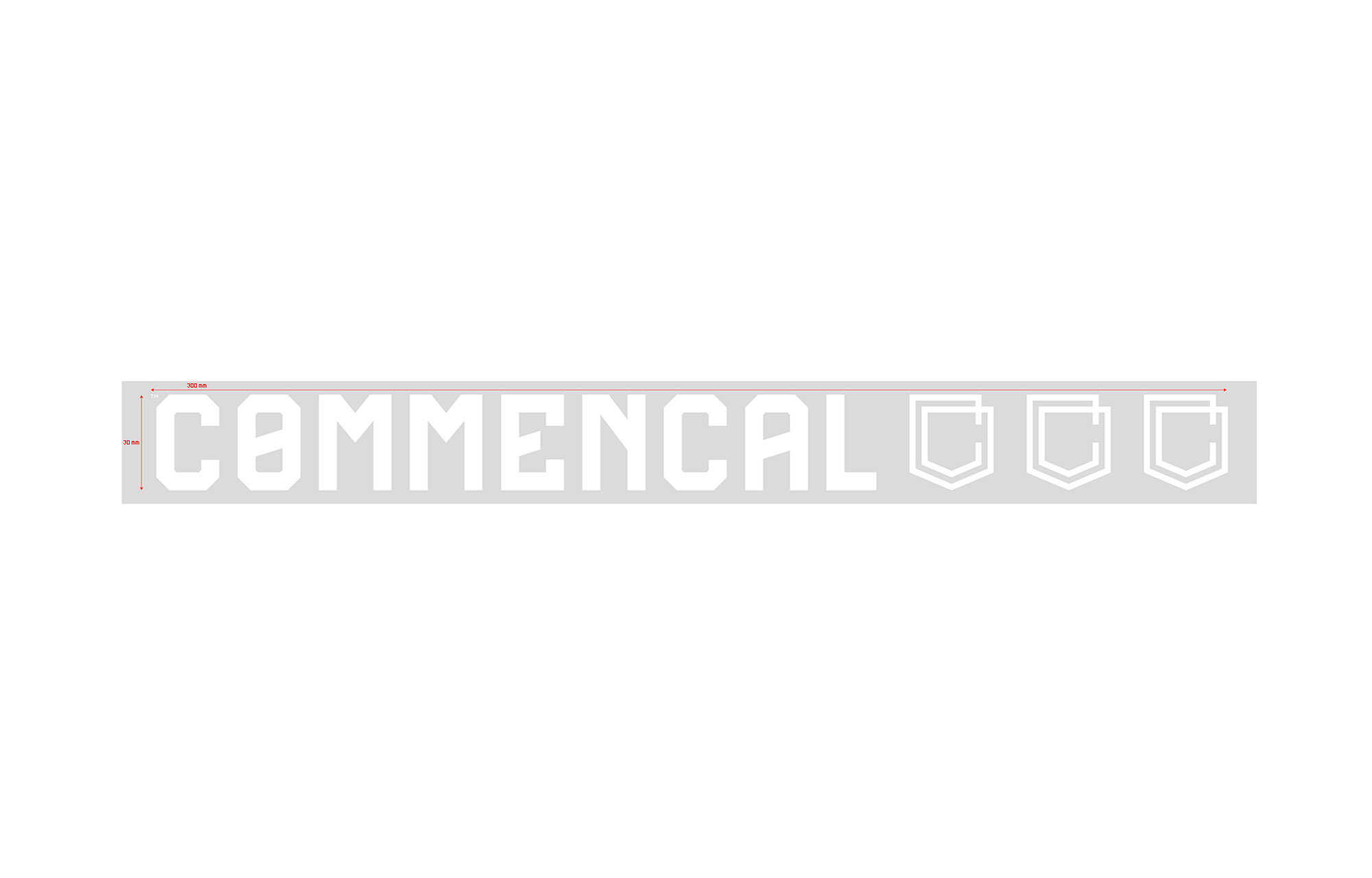 PEGATINA COMMENCAL WHITE PEQUENA ADHESIVO EXTERIOR image cover number 0