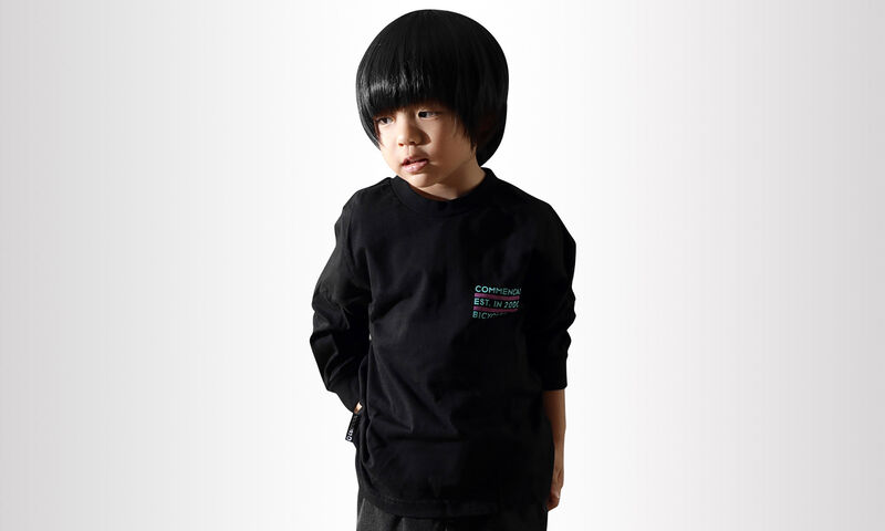 COMMENCAL KIDS LONG SLEEVE T-SHIRT NEON BLACK