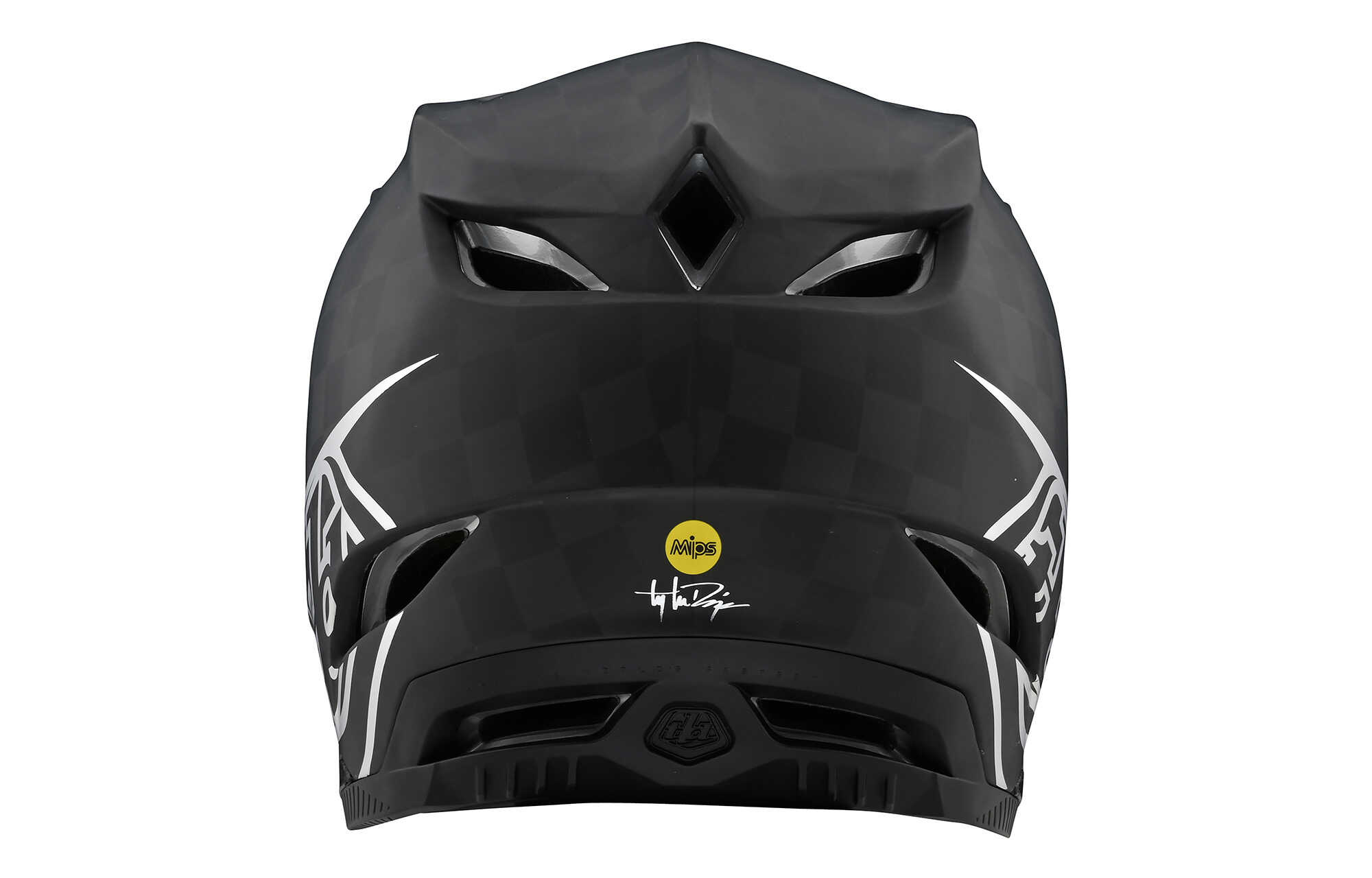 CASCO TROY LEE DESIGNS D4 CARBON - STEALTH BLACK/SILVER image large number 2