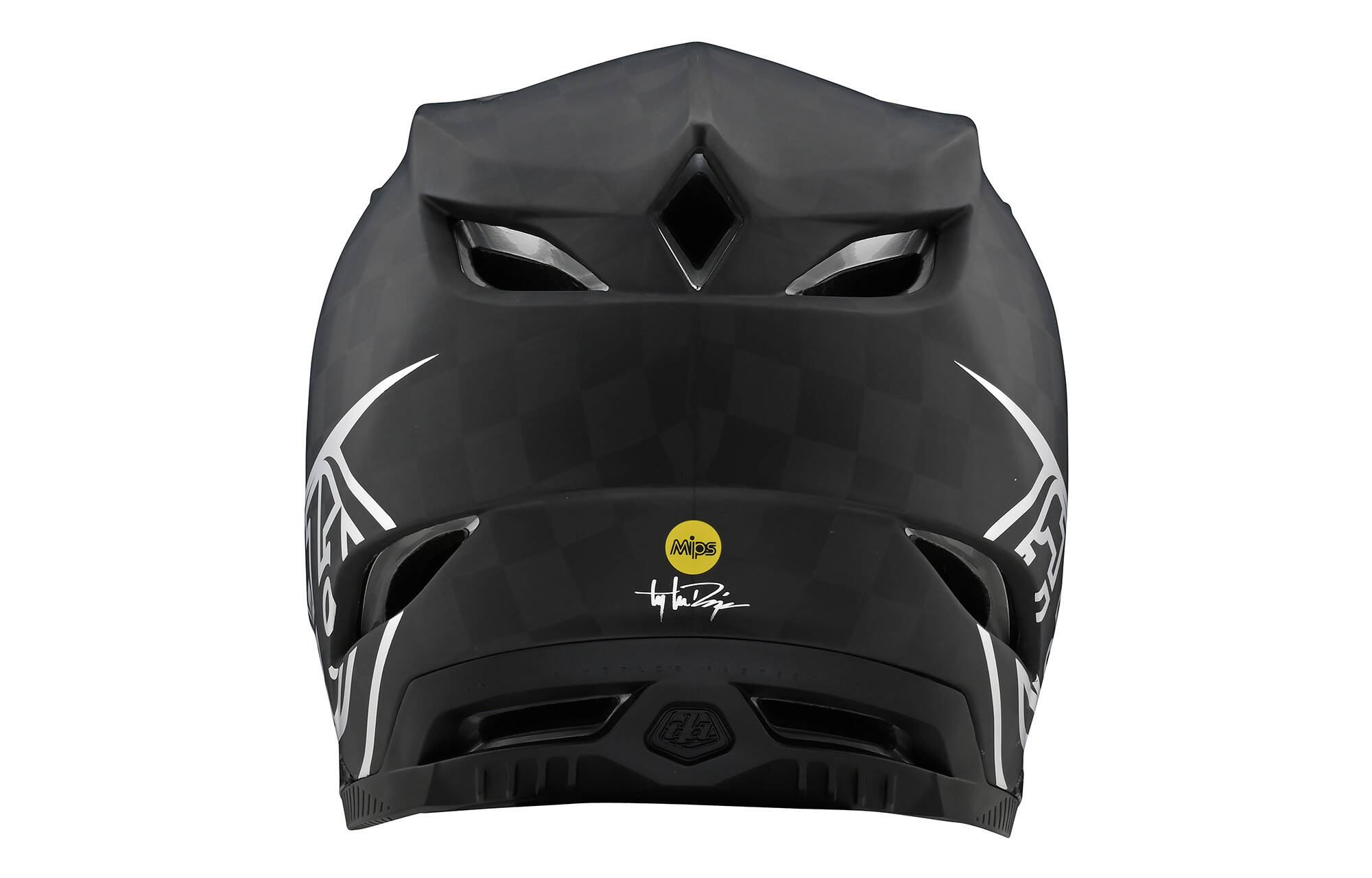 CASQUE TROY LEE DESIGNS D4 CARBON - STEALTH BLACK/SILVER image large number 2