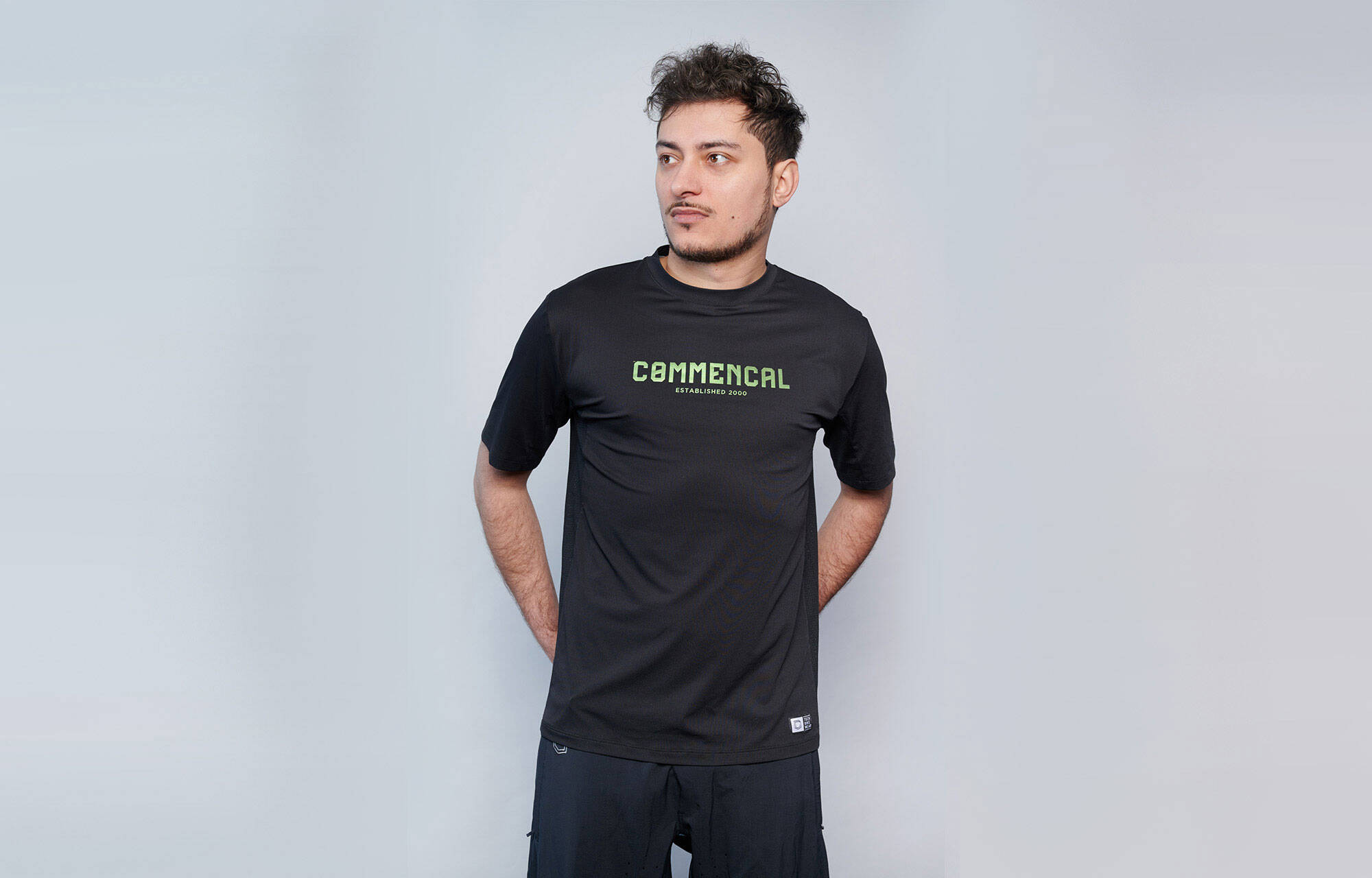 MAILLOT CMNCL LIGHTECH MANGA CORTA CORPORATE BLACK AND GREEN image cover number 0