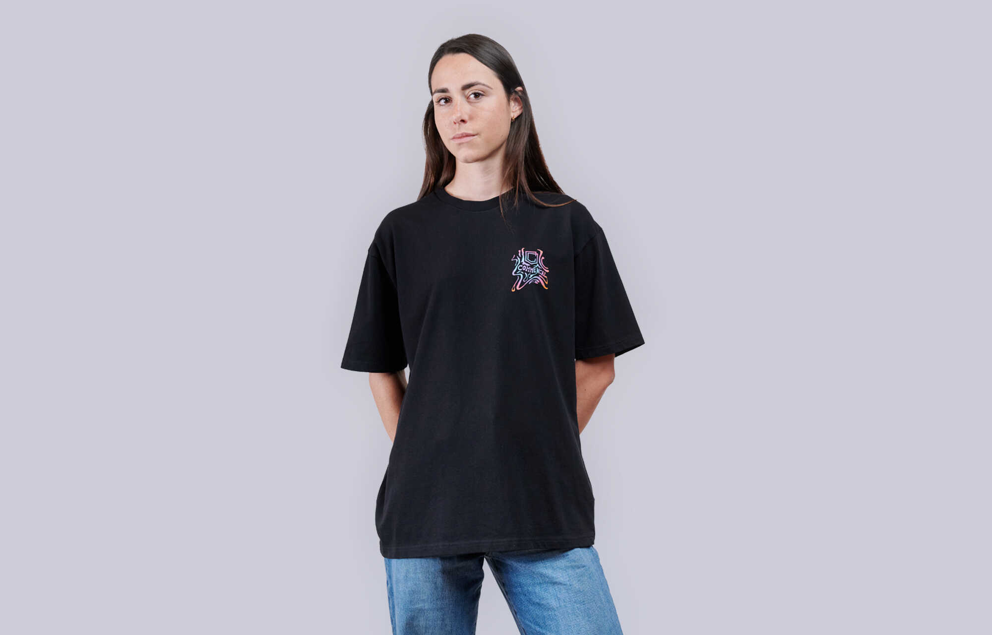 T-SHIRT COMMENCAL LOOSE FIT PSYCHEDELIC BLACK image large number 1