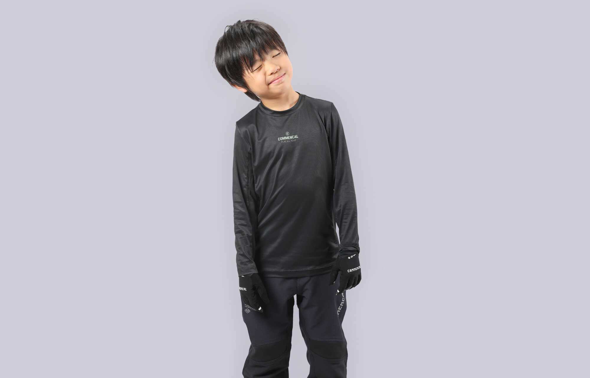 COMMENCAL KIDS LIGHTECH LONG SLEEVE JERSEY BTS BLACK image large number 4
