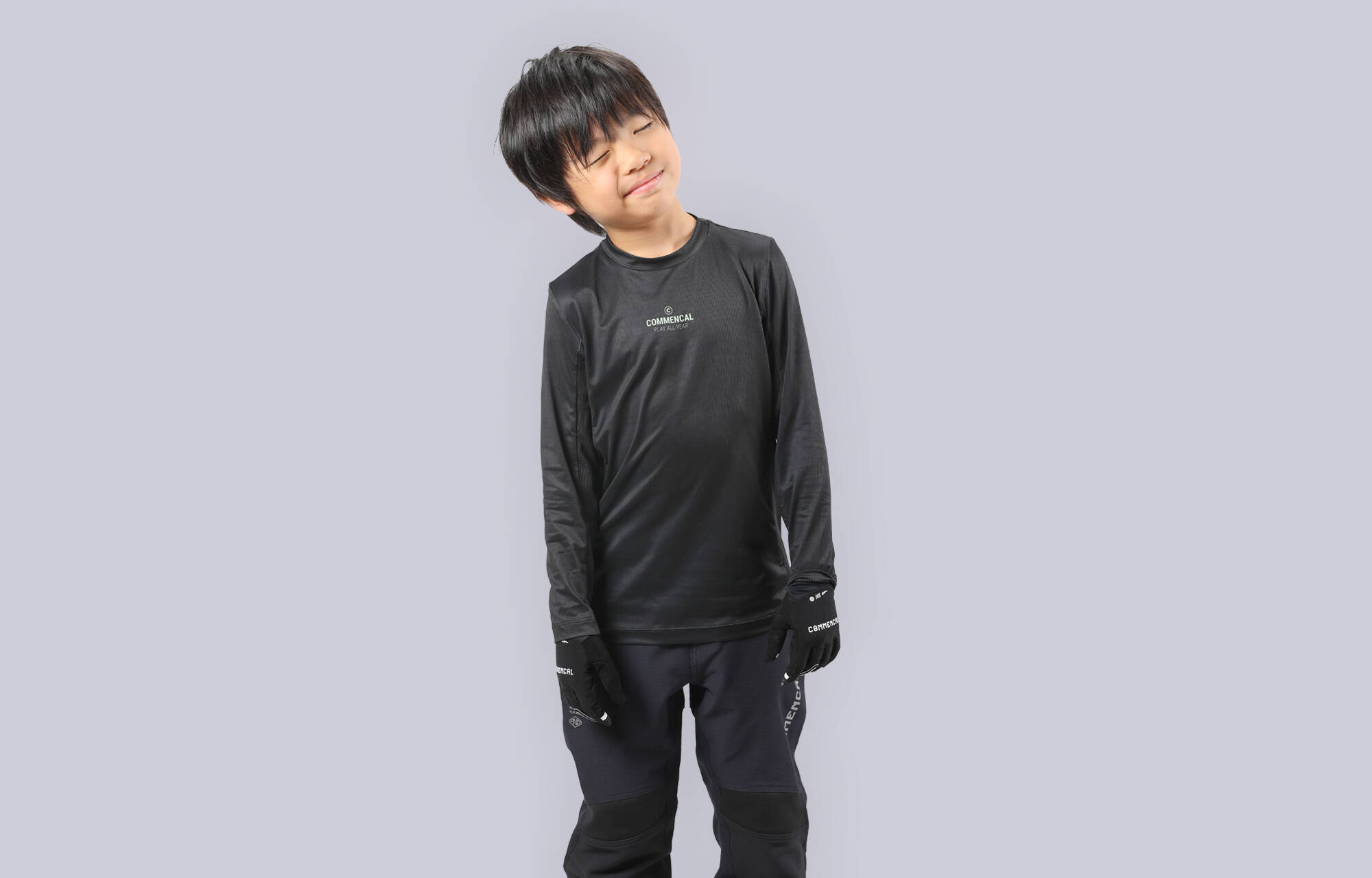 COMMENCAL KIDS LIGHTECH LONG SLEEVE JERSEY BTS BLACK image large number 4