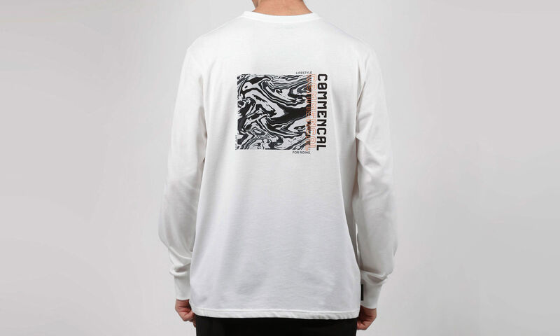 T-SHIRT LONG SLEEVES COMMENCAL OIL SLICK WHITE