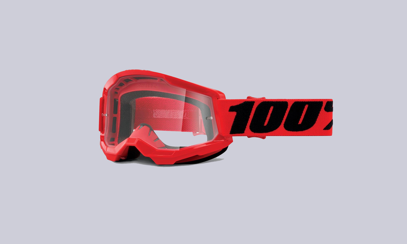 100% GOGGLE STRATA 2 RED - CLEAR