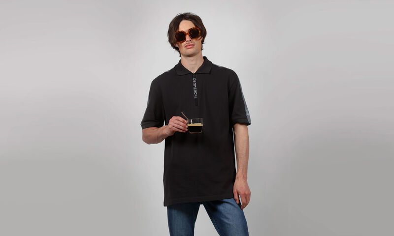 COMMENCAL SHORT SLEEVE POLO SHIRT ANTHRACITE