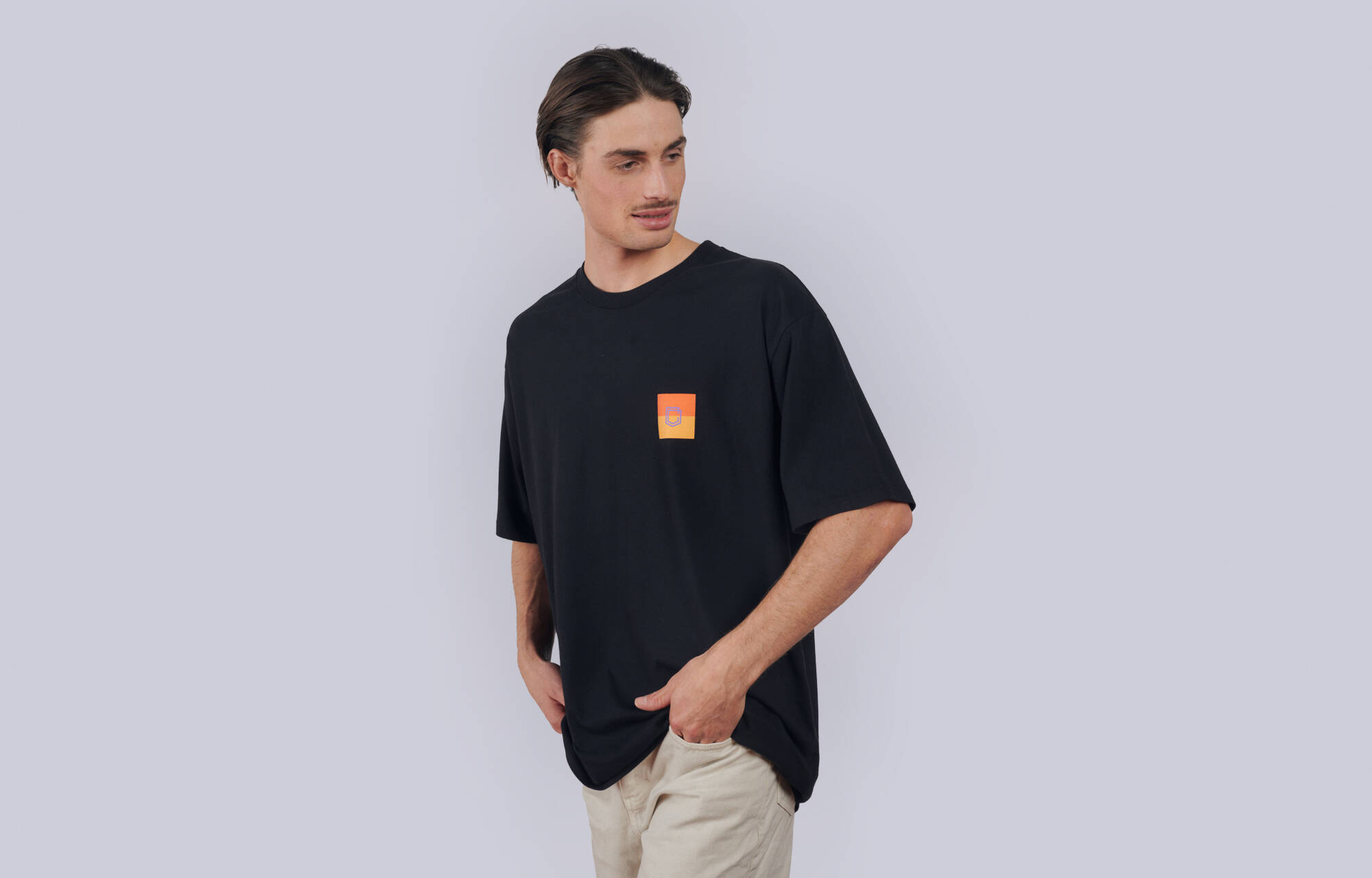 T-SHIRT COMMENCAL LOOSE FIT LIGHT SUNSET BLACK image large number 0