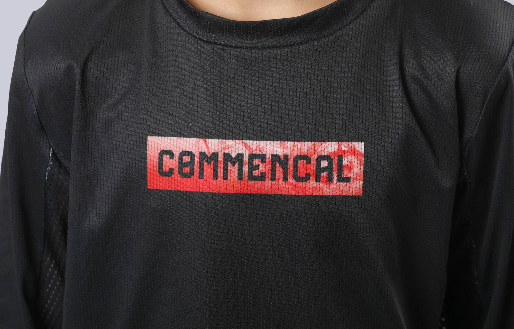 MAILLOT COMMENCAL LIGHTECH MANGA LARGA KIDS CORPORATE BLACK image large number 2