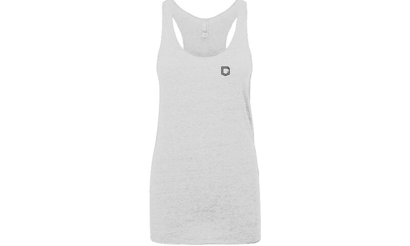 COMMENCAL GIRL SHIELD TANK TOP HEATHER WHITE