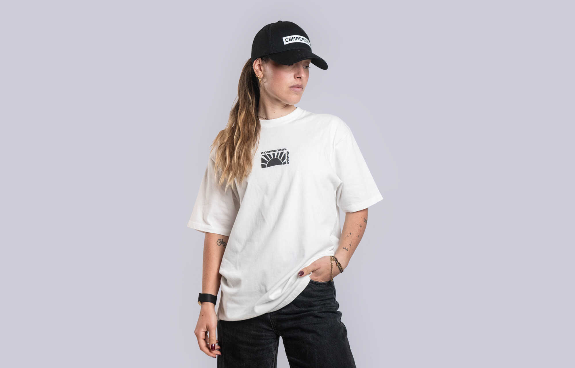 T-SHIRT COMMENCAL LOOSE FIT PLAY GREIGE image large number 1