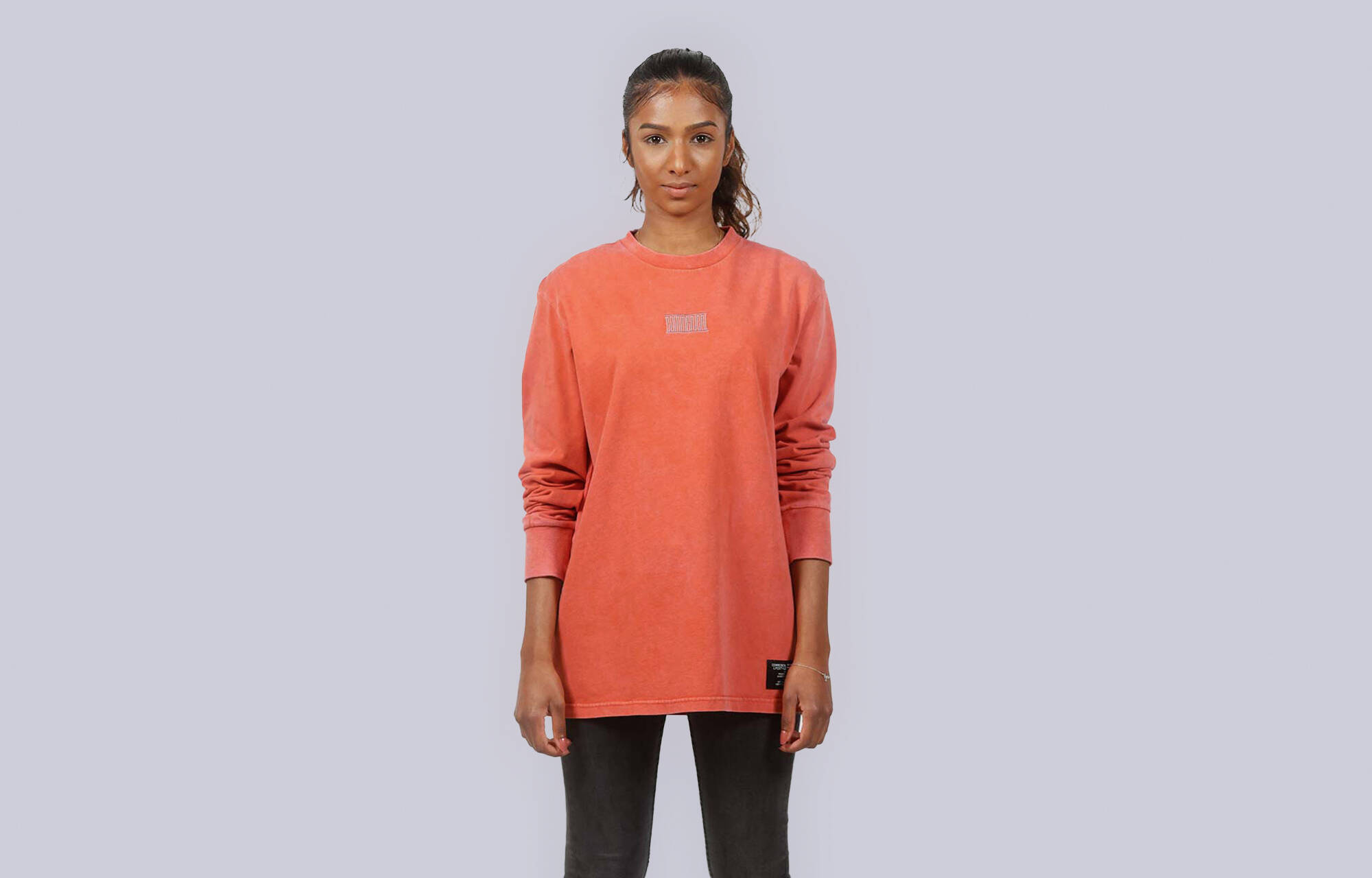MAGLIA A MANICHE LUNGHE COMMENCAL WASHED TANGERINE image large number 1