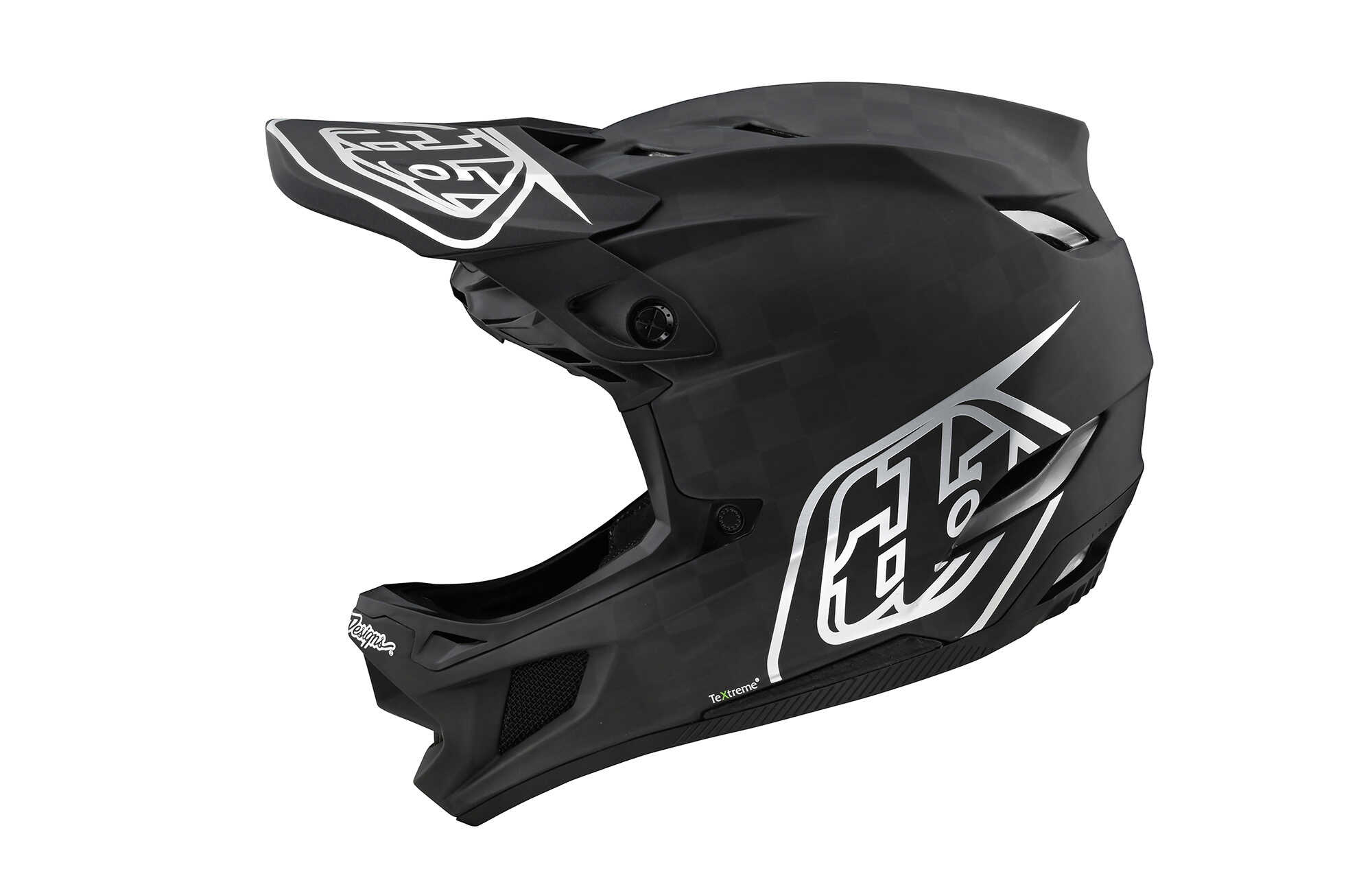 CASCO TROY LEE DESIGNS D4 CARBON - STEALTH BLACK/SILVER image large number 0