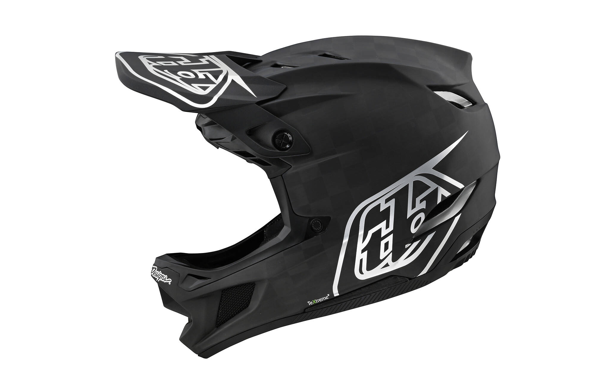 CASQUE TROY LEE DESIGNS D4 CARBON - STEALTH BLACK/SILVER image large number 0
