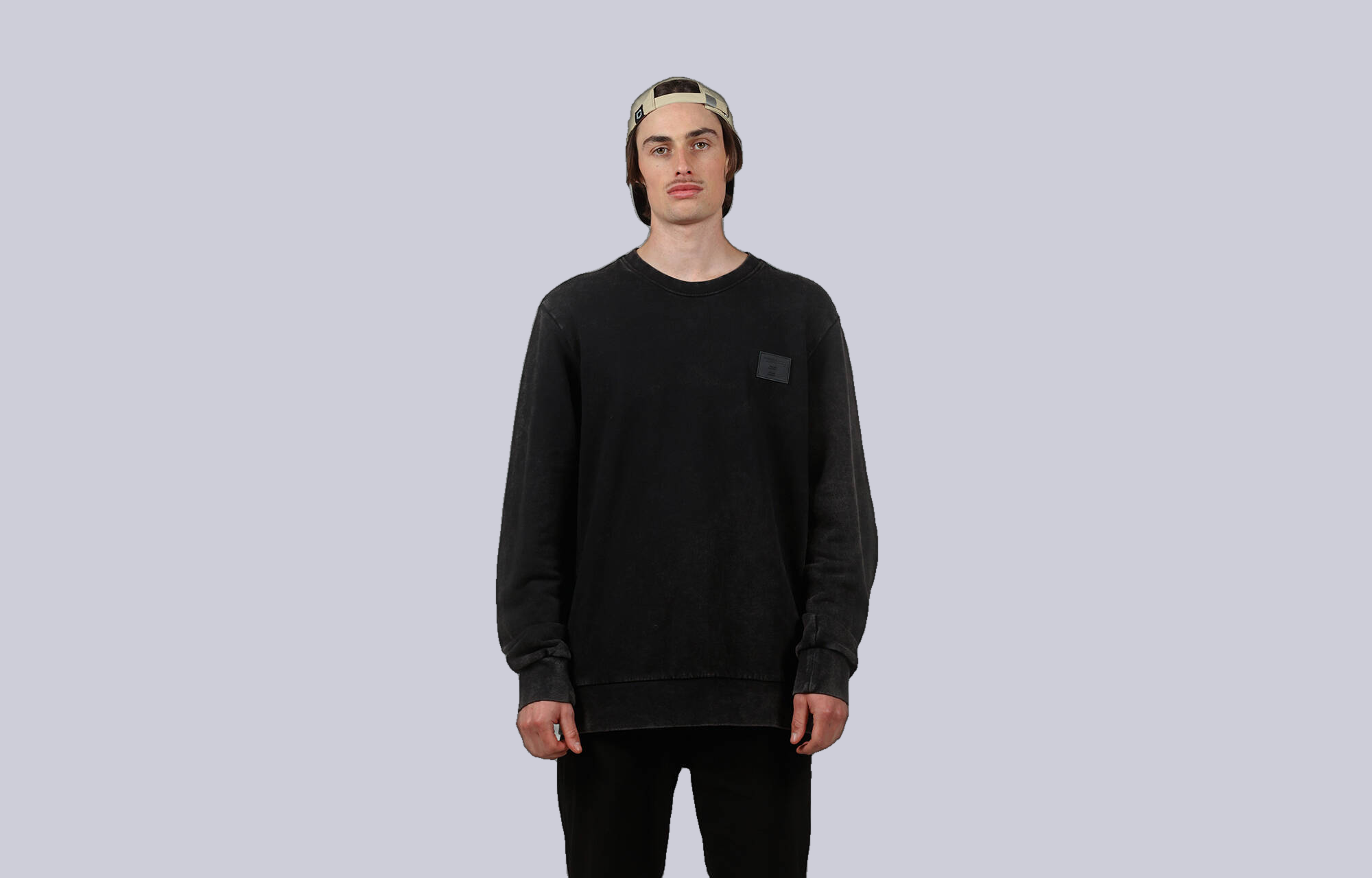CREWNECK COMMENCAL REGULAR FIT WASHED BLACK image cover number 0
