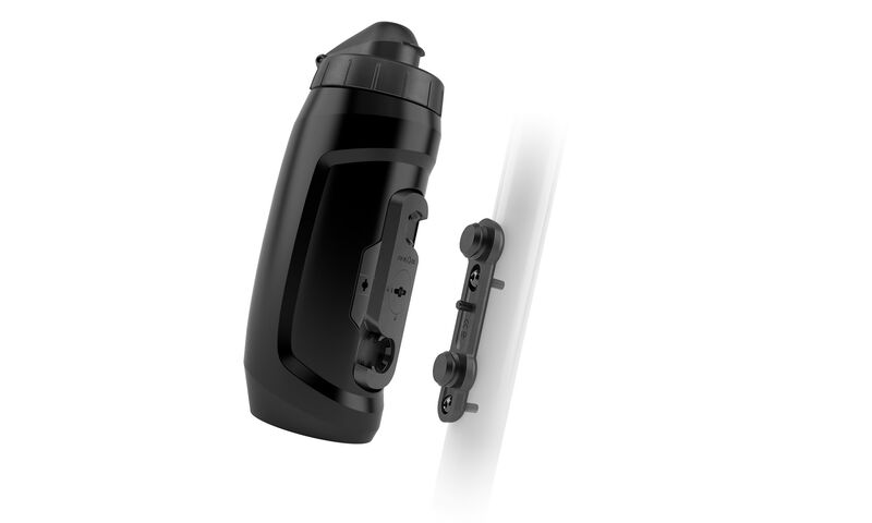 FIDLOCK TWIST BOTTLE 590ML BLACK WITH BIKE BASE