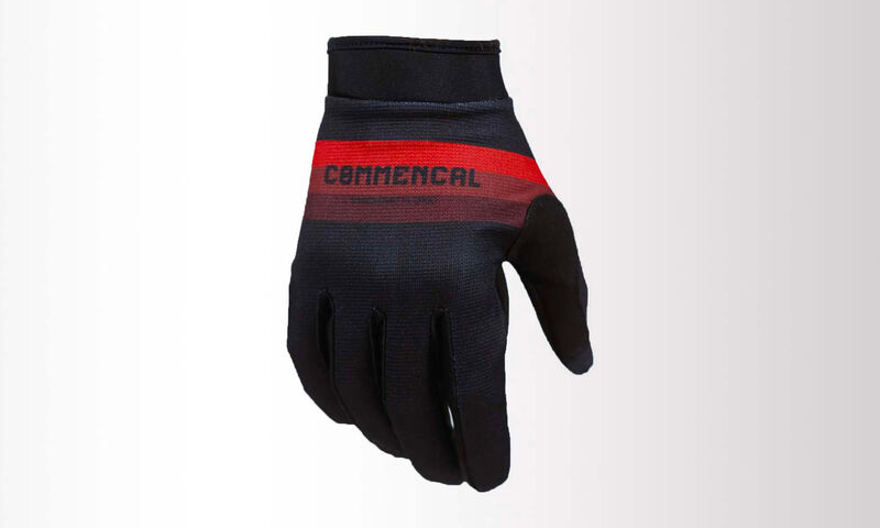 COMMENCAL RACE VELCRO GLOVES RED POLYCHROM