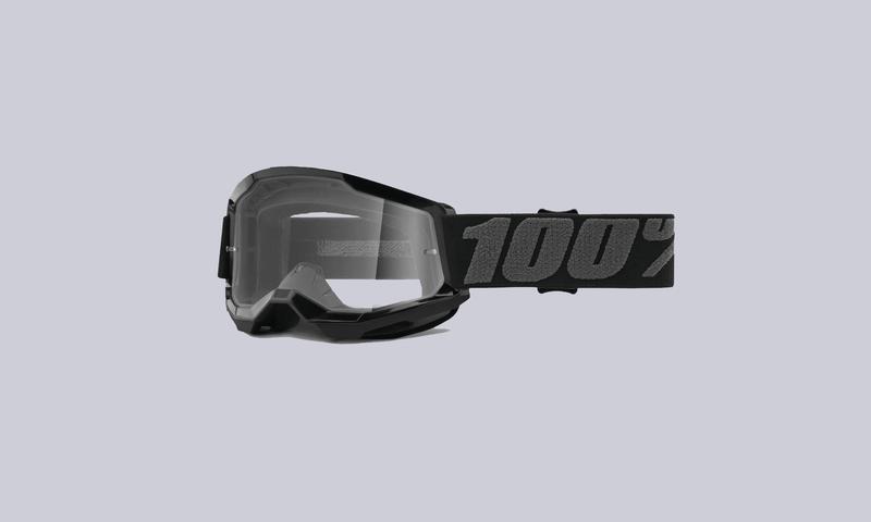 100% GOGGLE STRATA 2 BLACK - CLEAR