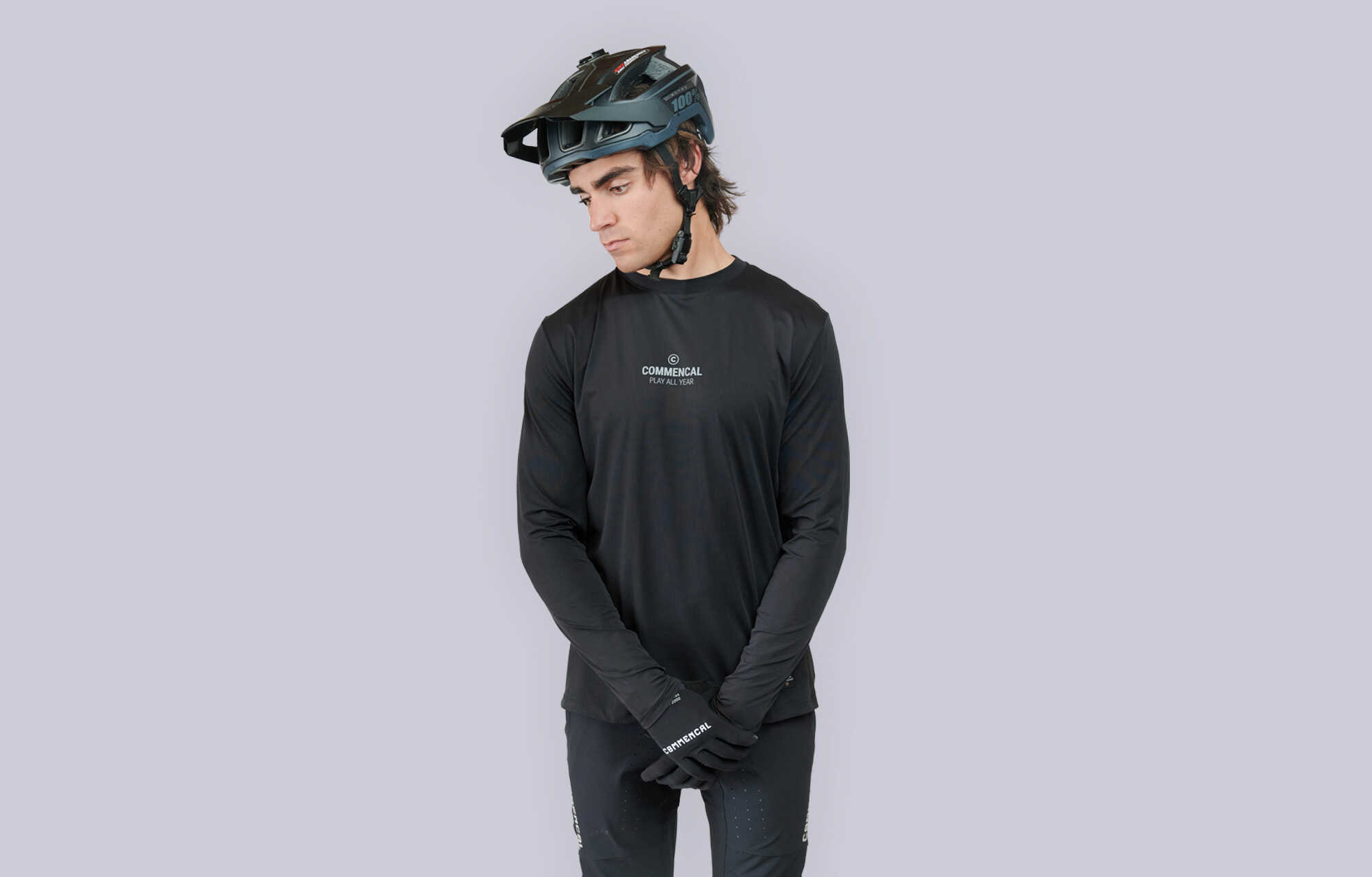 MAILLOT COMMENCAL LIGHTECH MANCHES LONGUES SILVER REFLECTIVE BLACK image cover number 0