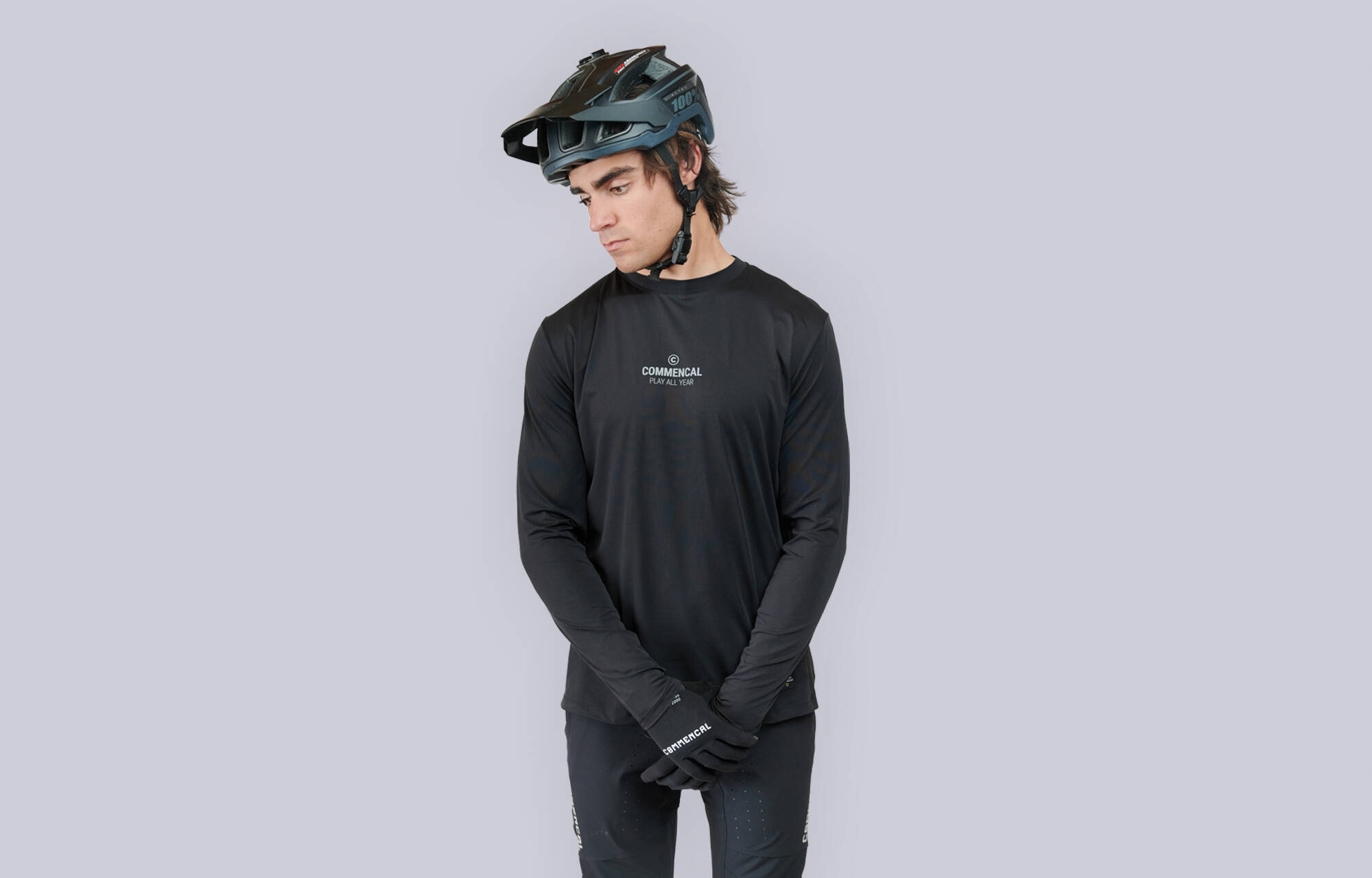 MAILLOT COMMENCAL LIGHTECH MANCHES LONGUES SILVER REFLECTIVE BLACK image cover number 0
