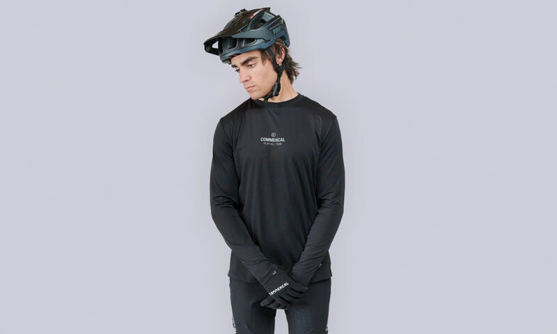 COMMENCAL LIGHTECH LONG SLEEVE JERSEY REFLECTIVE SILVER BLACK