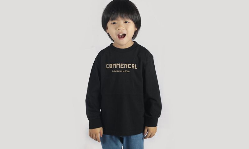 COMMENCAL KIDS LANGARM T-SHIRT CORN & BLACK