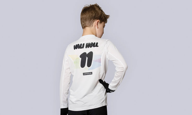 MAILLOT COMMENCAL LIGHTECH MANGA LARGA KIDS VALI H&Ouml;LL WHITE