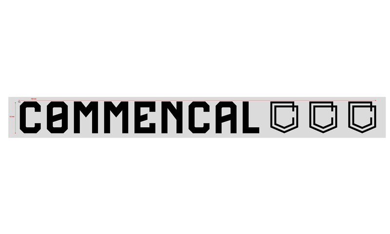 COMMENCAL TRADITIONAL STICKER LARGE BLACK