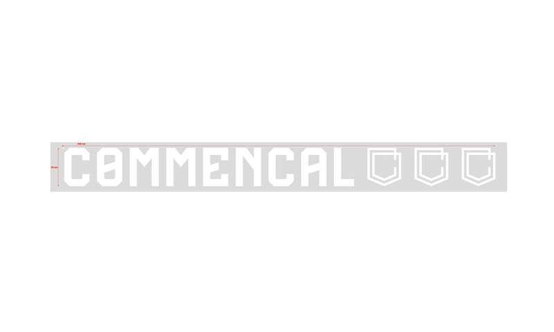COMMENCAL FENSTER-AUFKLEBER KLEIN GESPIEGELT WHITE