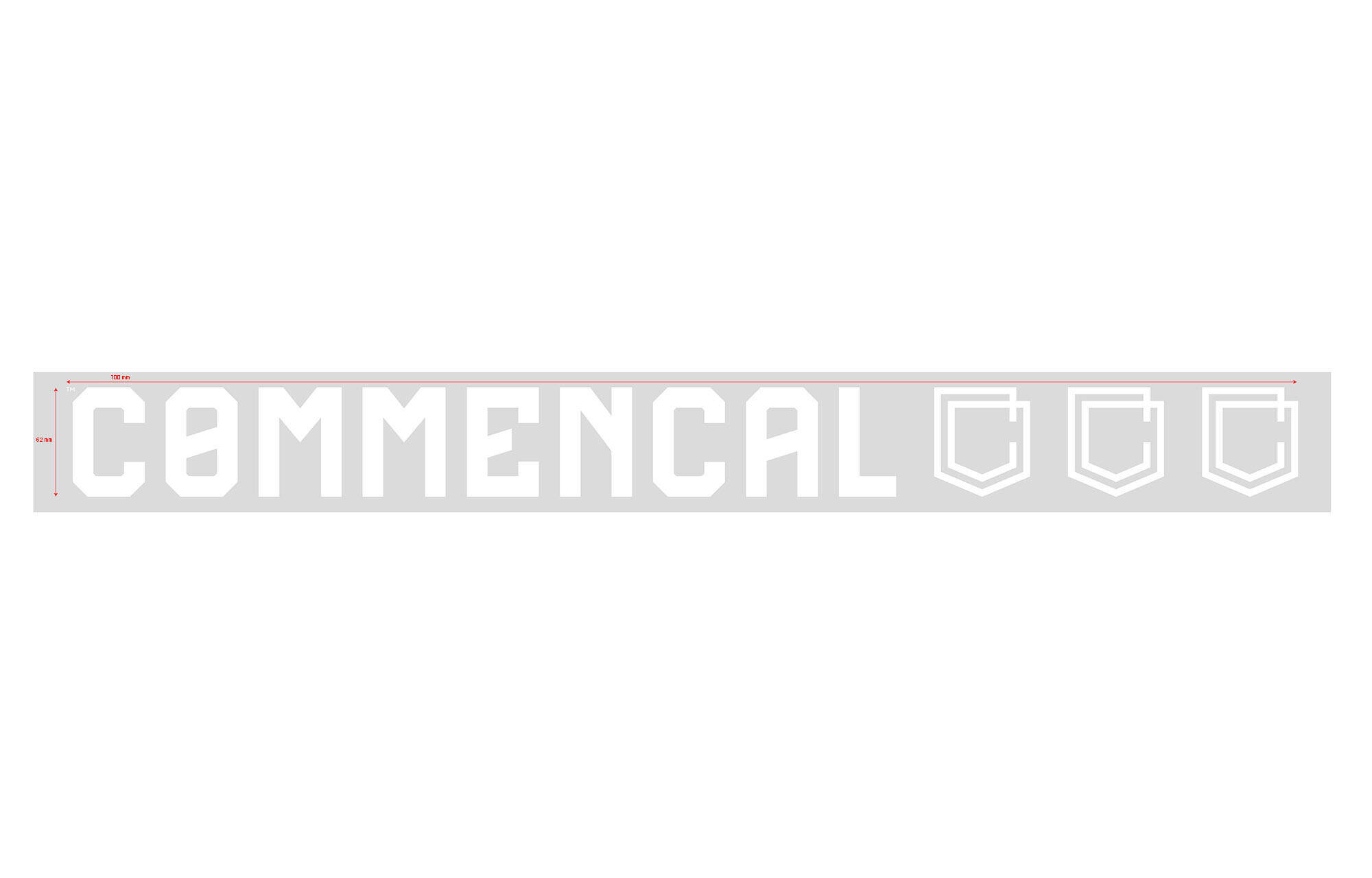 COMMENCAL TRADITIONAL STICKER LARGE WHITE image cover number 0