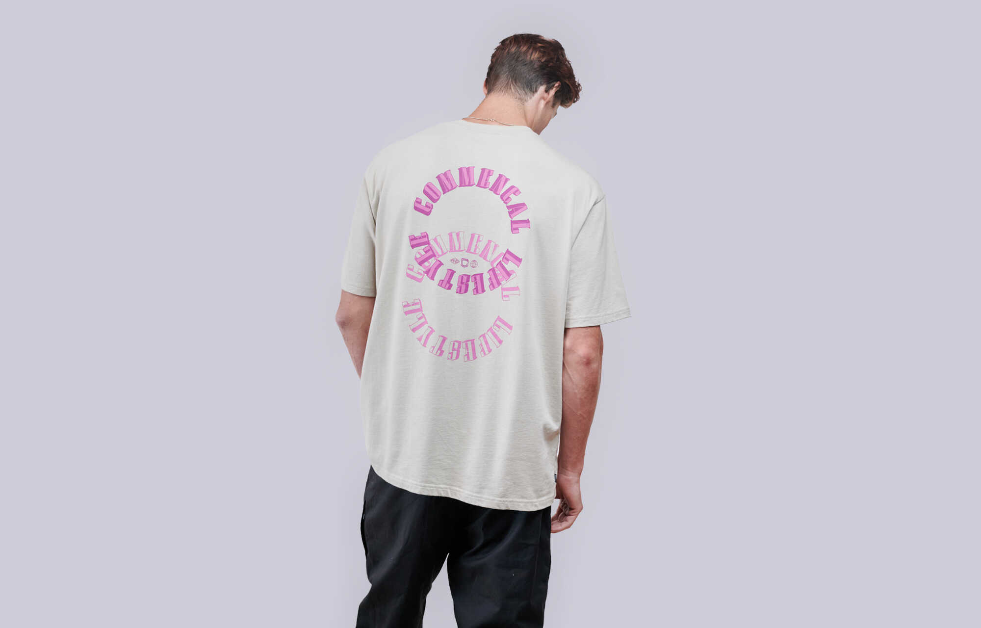 COMMENCAL CIRCLE LOOSE FIT T-SHIRT LIGHT GREY image cover number 0