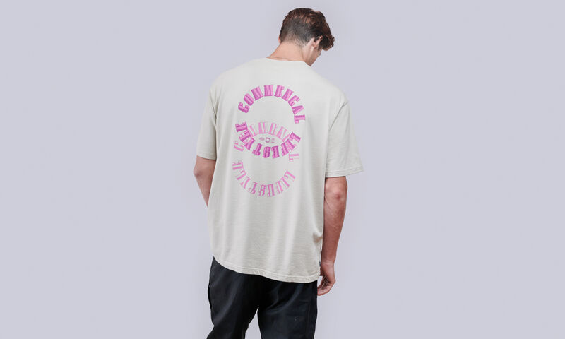 T-SHIRT COMMENCAL LOOSE FIT CIRCLE LIGHT GREY