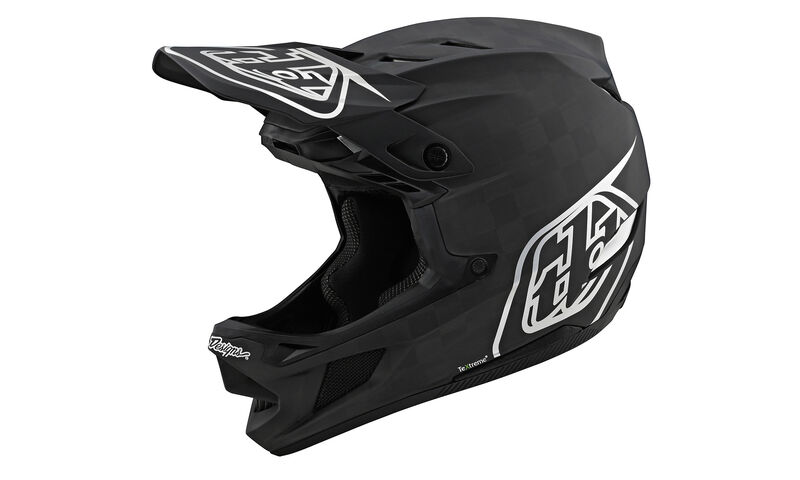 TROY LEE DESIGNS D4 CARBON HELMET - STEALTH BLACK/SILVER