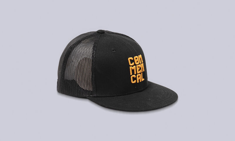 COMMENCAL KIDS TRUCKER CAP BLACK AND ORANGE