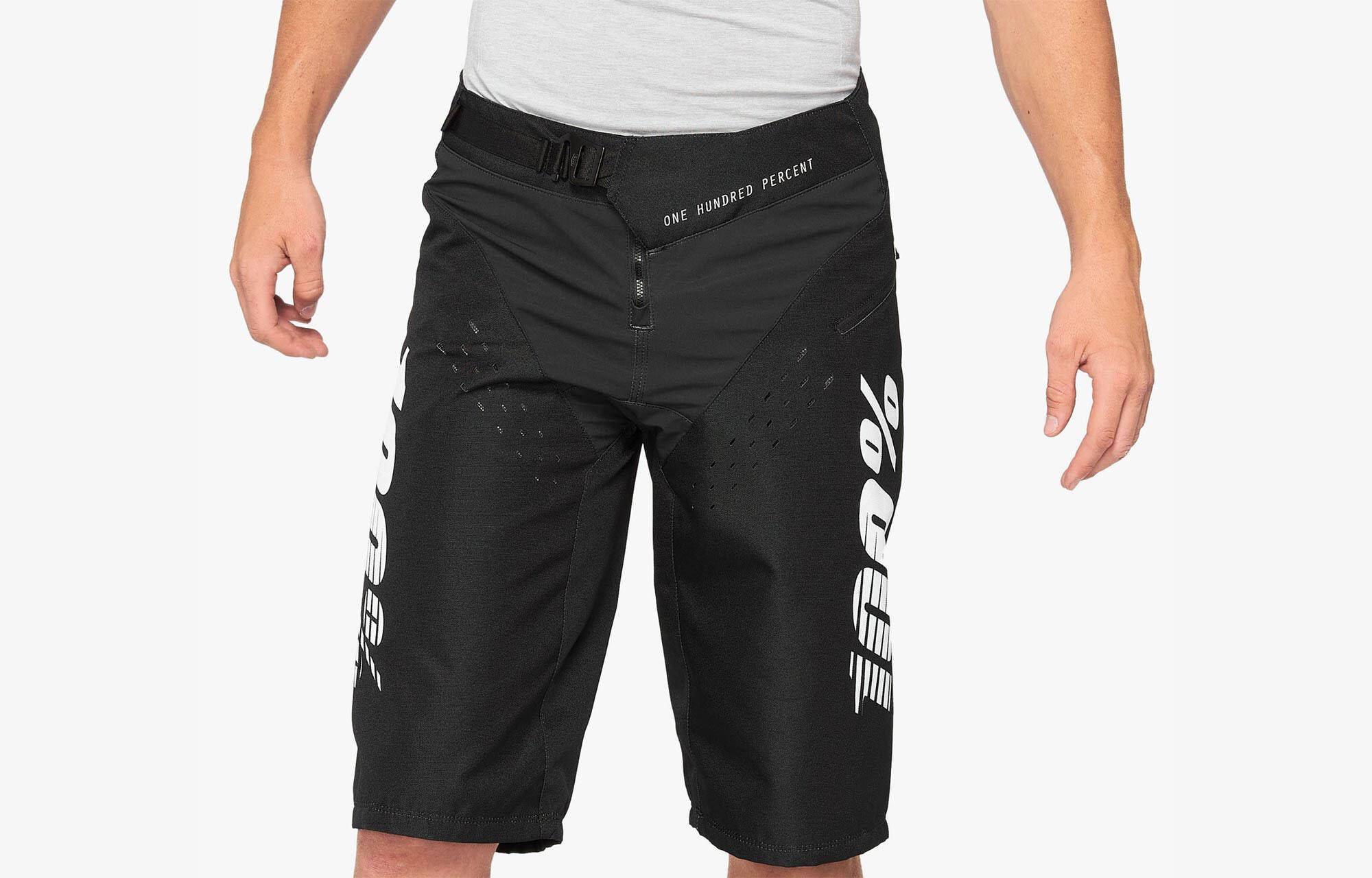 PANTALONES CORTOS 100% R-CORE  BLACK/WHITE image large number 1