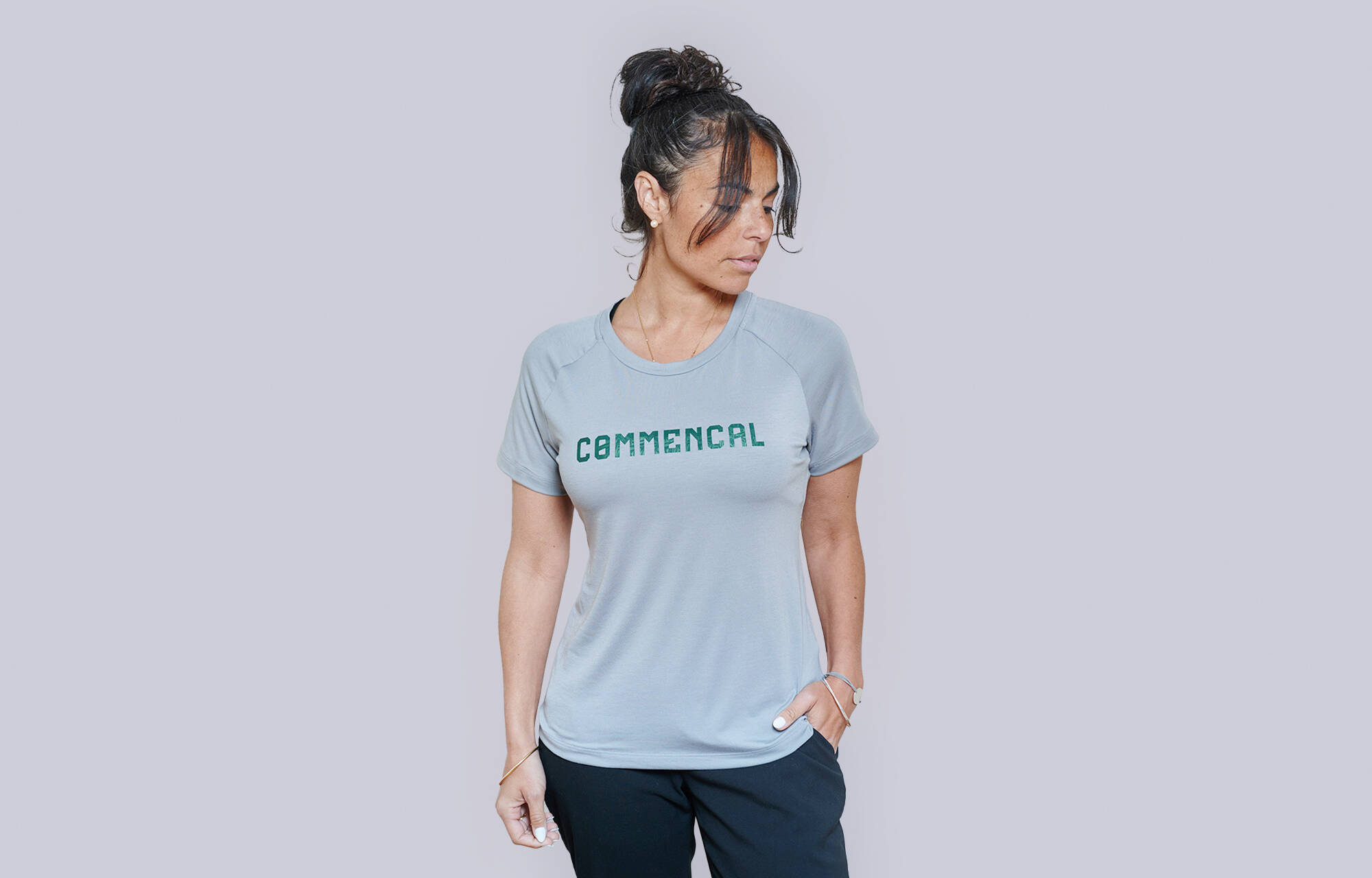 COMMENCAL WOMEN SOFTECH SHORT SLEEVE JERSEY GREY image cover number 0