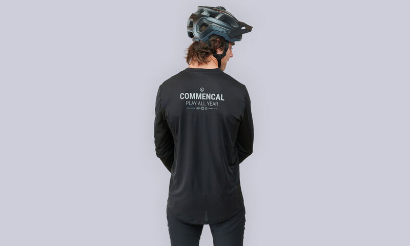 COMMENCAL LIGHTECH LONG SLEEVE JERSEY REFLECTIVE SILVER BLACK
