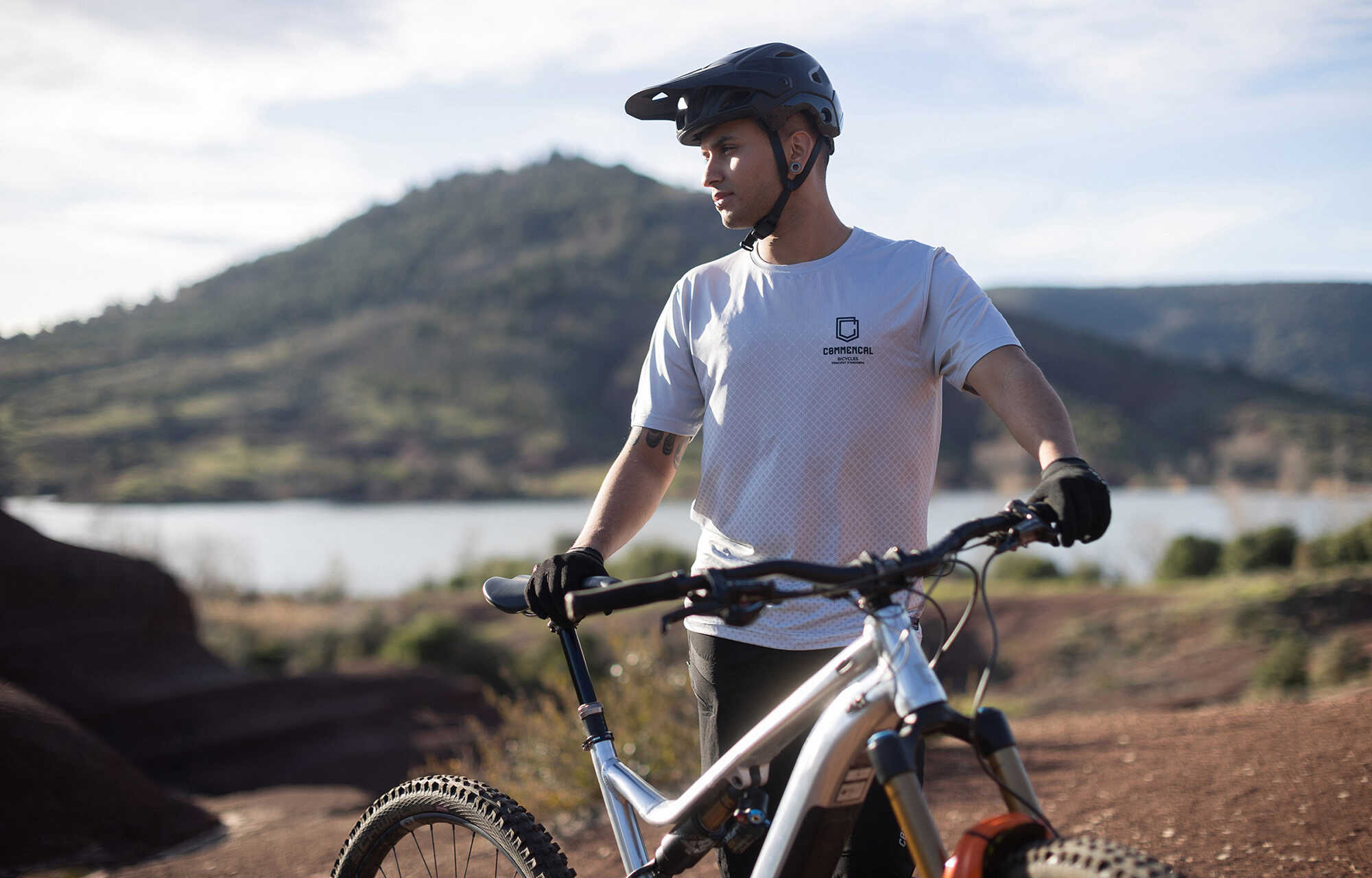 MAILLOT MANCHES COURTES COMMENCAL LIGHT GREY image large number 4
