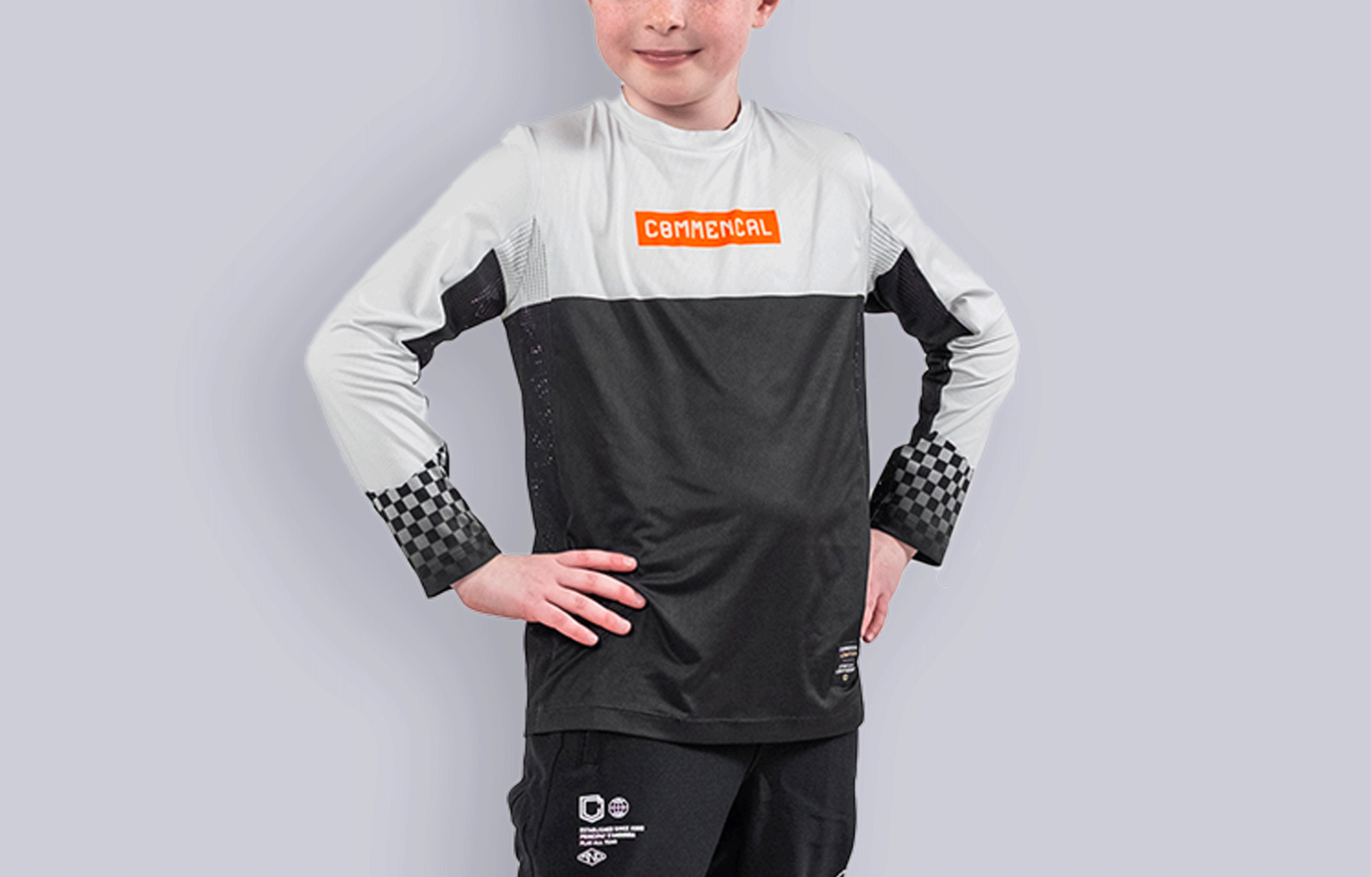 MAILLOT COMMENCAL LIGHTECH M&Agrave;NIGA LLARGA KIDS RACE DARK GREY image large number 2