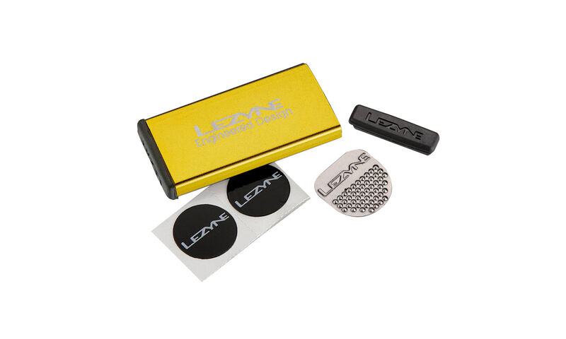 KIT DE REPARACION LEZYNE METAL DORADO - DUAL 6 PARCHES