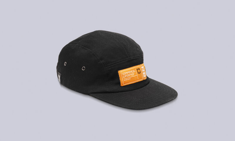 CASQUETTE COMMENCAL 5 PANEL TICKET BLACK