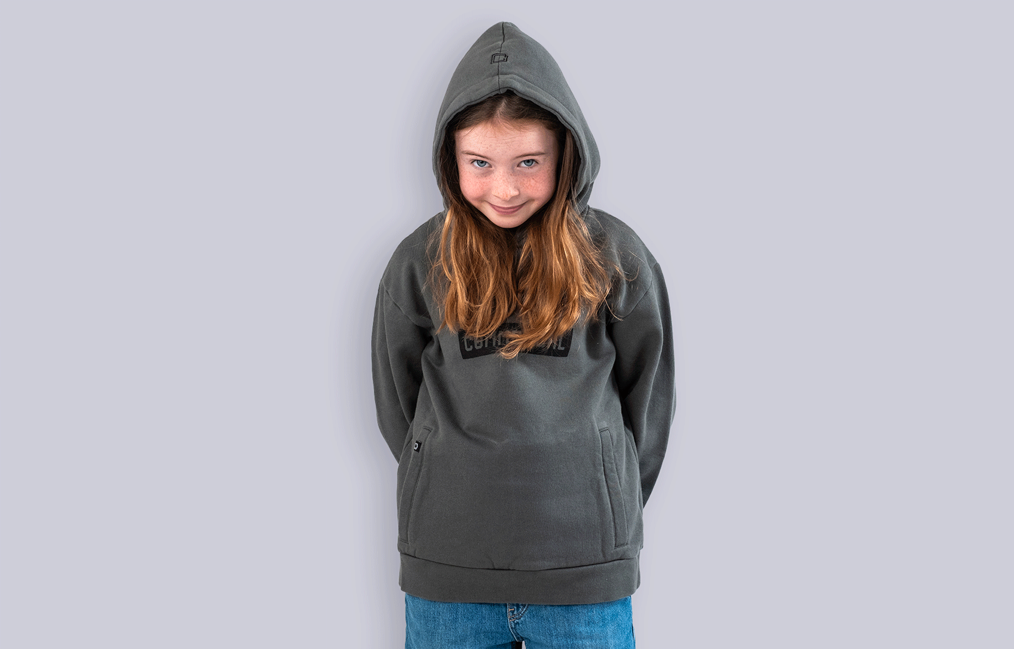 HOODIE COMMENCAL KIDS CORPORATE DARK GREY image large number 2