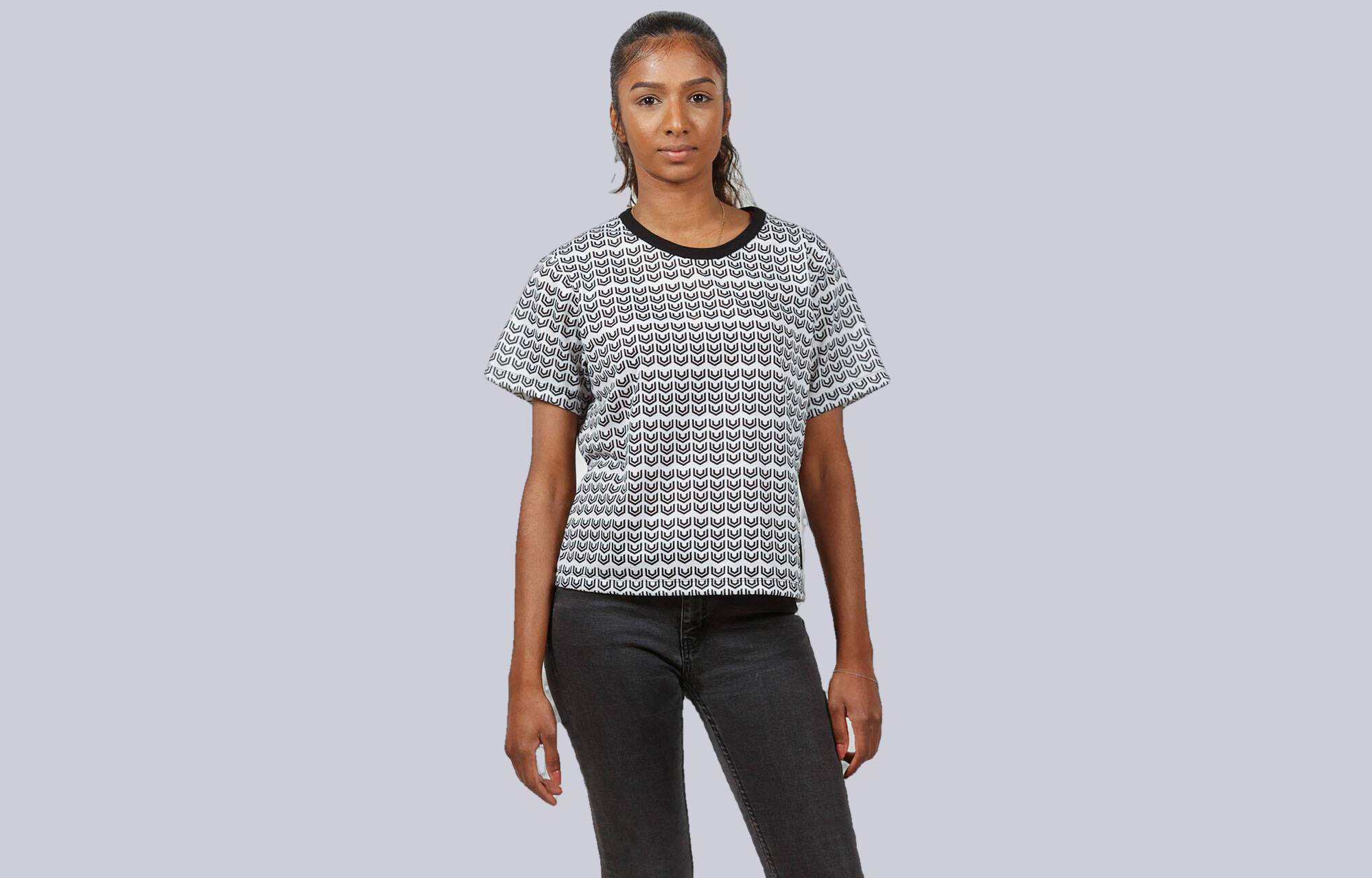 CAMISETA MANGA CORTA COMMENCAL WOMEN MONOGRAM BLACK & WHITE image cover number 0