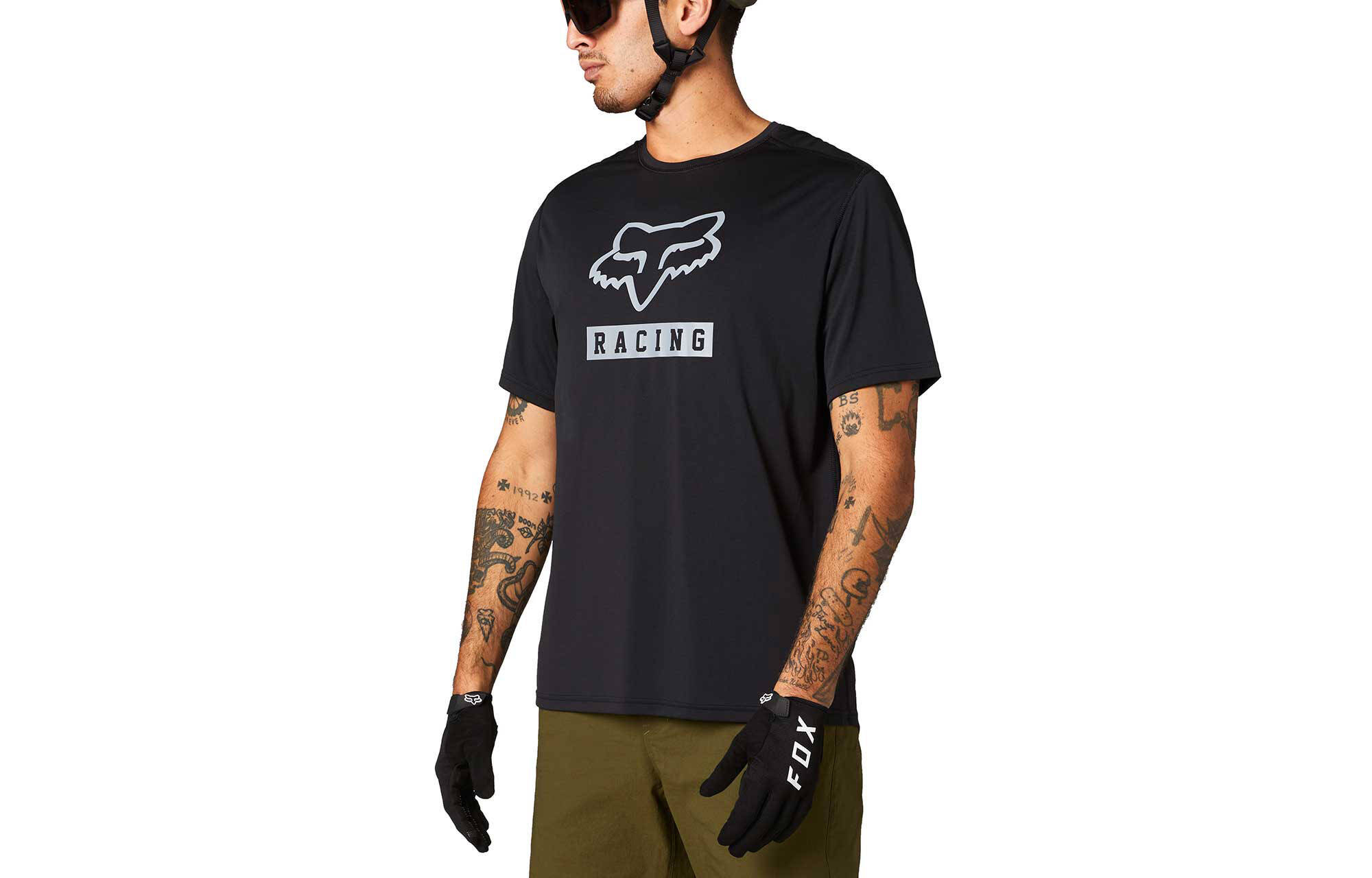 MAILLOT MANGAS CORTAS FOX RANGER BLOCK BLACK image large number 2