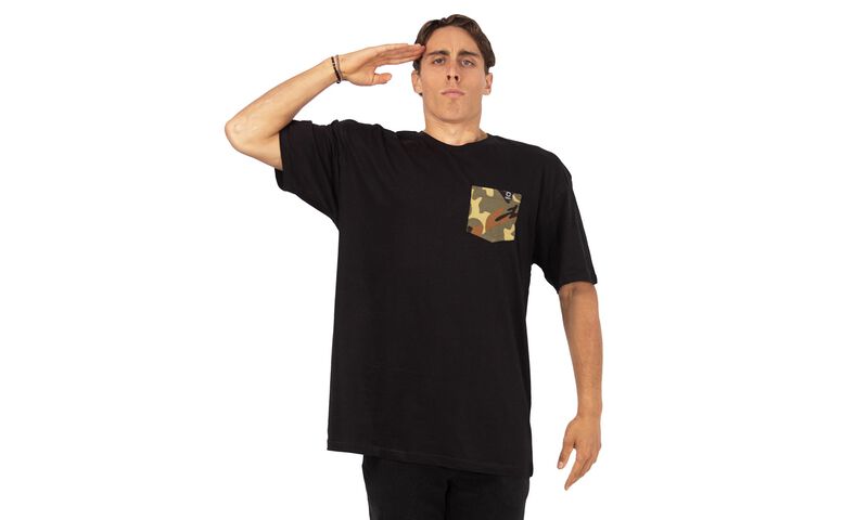BASIC T-SHIRT BLACK / CAMO