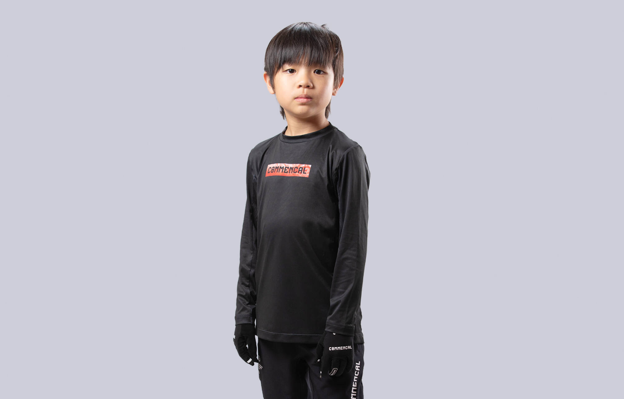 MAILLOT COMMENCAL LIGHTECH MANGA LARGA KIDS CORPORATE BLACK image cover number 0