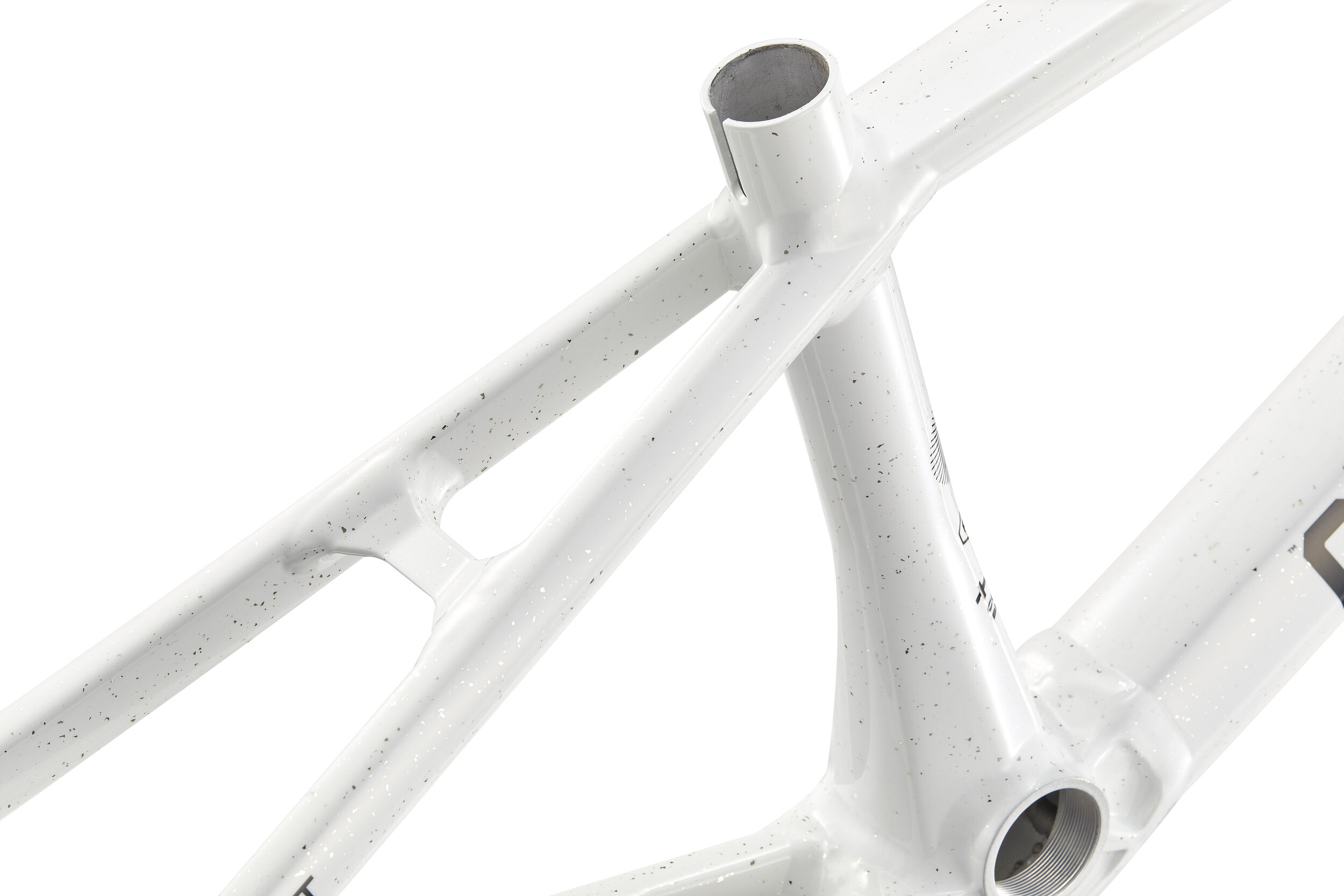 BMX フレーム ホワイト COMMENCAL BMX V1 Glittery White - High-Performance BMX Frame for